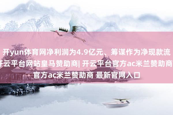 开yun体育网净利润为4.9亿元、筹谋作为净现款流为-6.3亿元-开云平台网站皇马赞助商| 开云平台官方ac米兰赞助商 最新官网入口